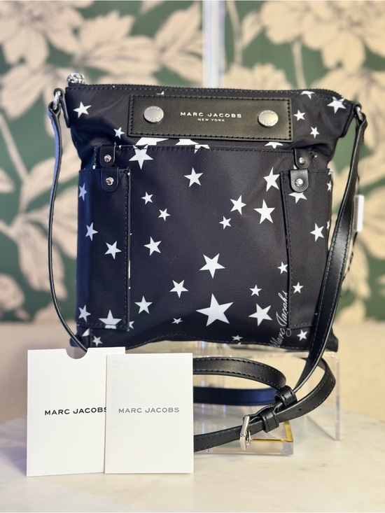 Marc Jacobs Handbags - Marc Jacobs Black Nylon Star-Print Crossbody Bag NWT